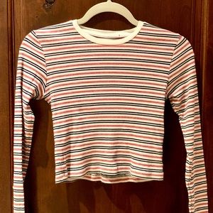 Long sleeve striped T-shirt